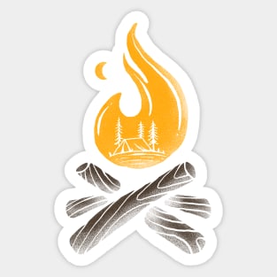 Camp & Bonfire Sticker